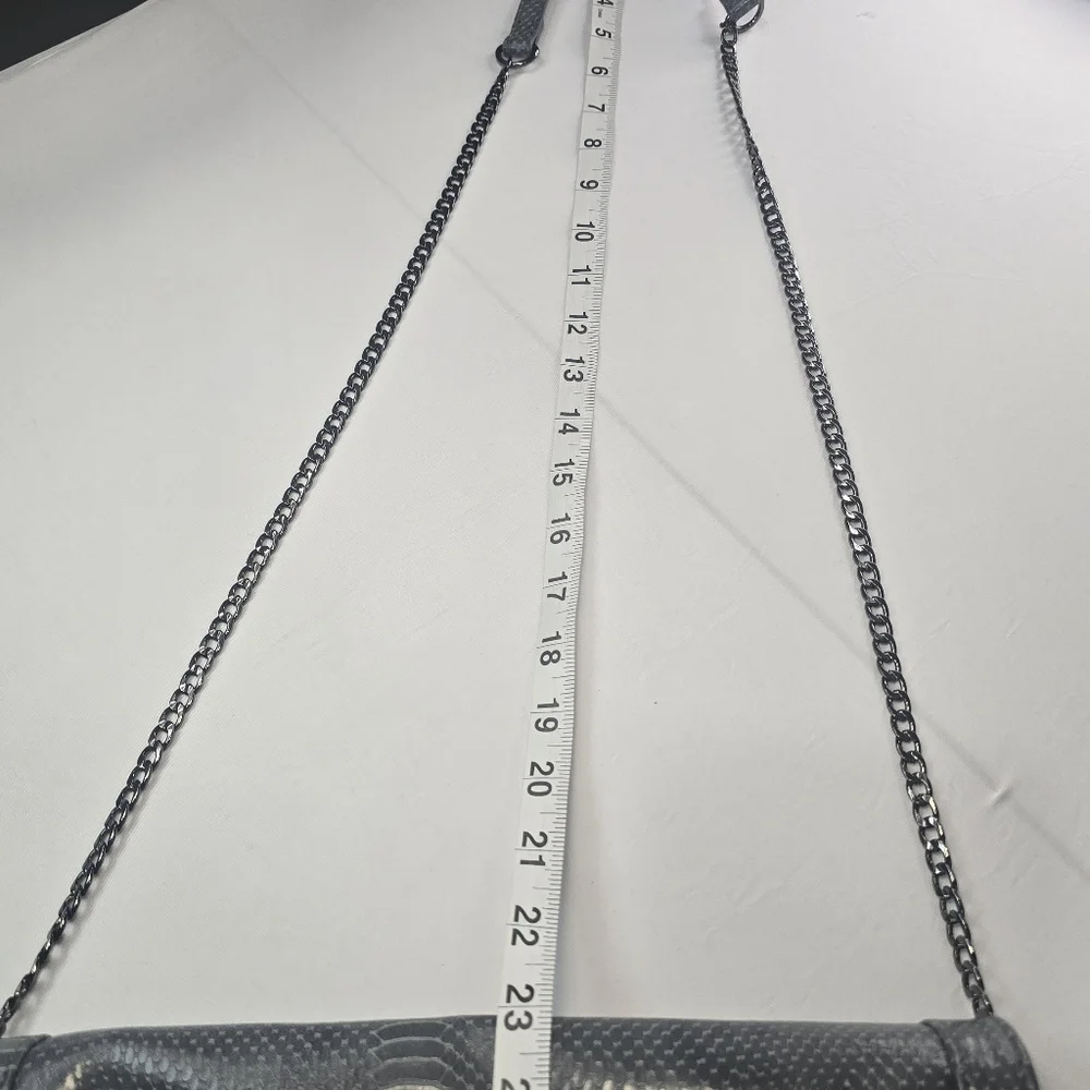 Limited Edition Envelope‎ Grey Snakeskin Clutch Foldover Crossbody